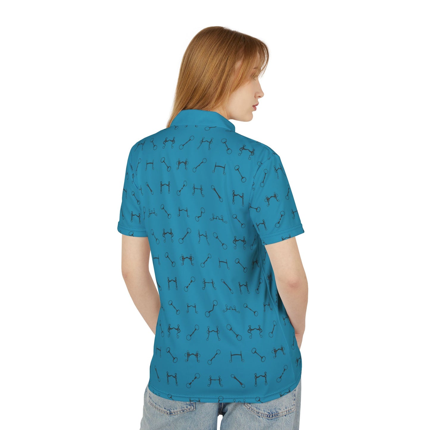 Unisex Polo Shirt - Bits & More Bits Turquoise