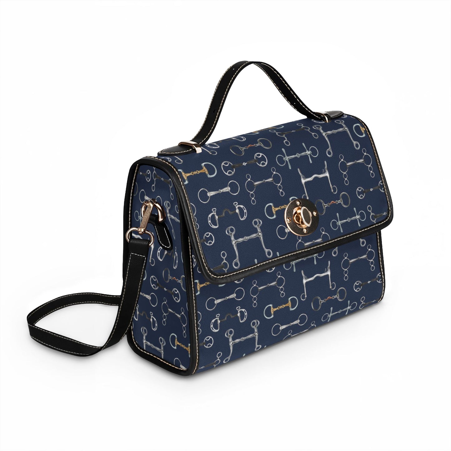 Canvas Handbag — Blue Bits
