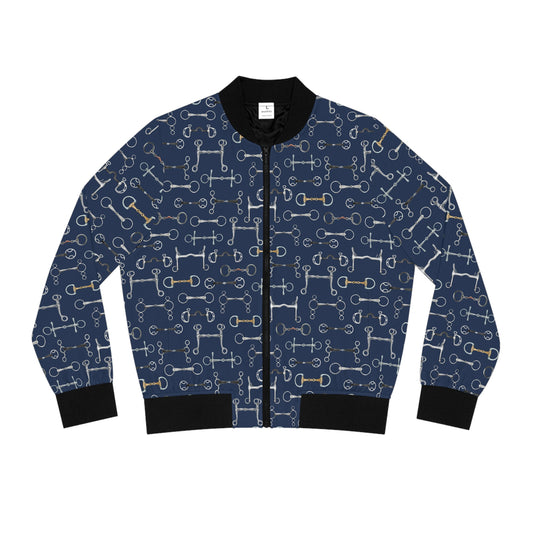 Bomber Jacket - Bits Blue - Womens