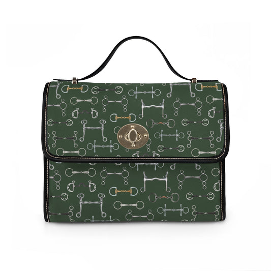 Canvas Handbag — Green Bits
