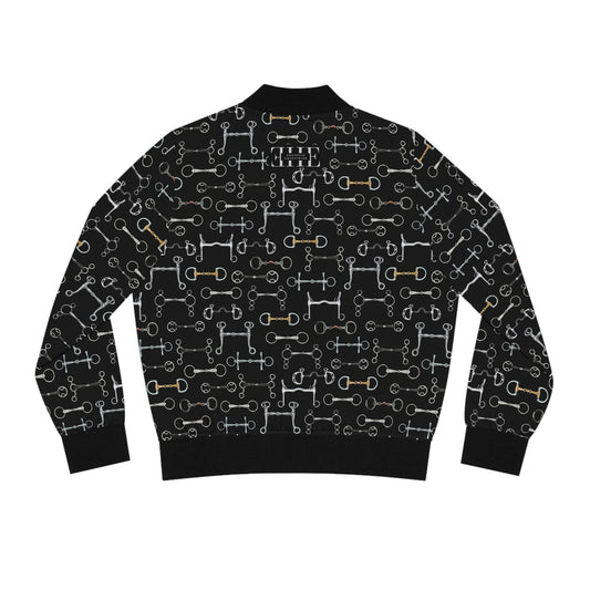 Bomber Jacket - Bits Bits Bits - Black - Womens