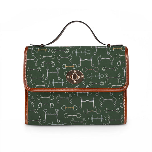 Canvas Handbag — Green Bits