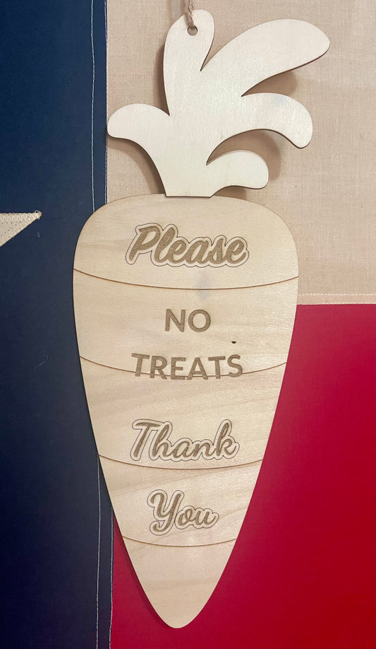 Stall Sign - No Treats Please