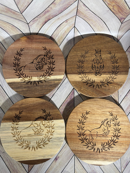 Engraving - Coasters - Jumper or Dressage