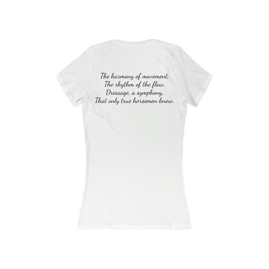 Shirt - Dressage Poem Version 2 (Back) V-Neck Tee