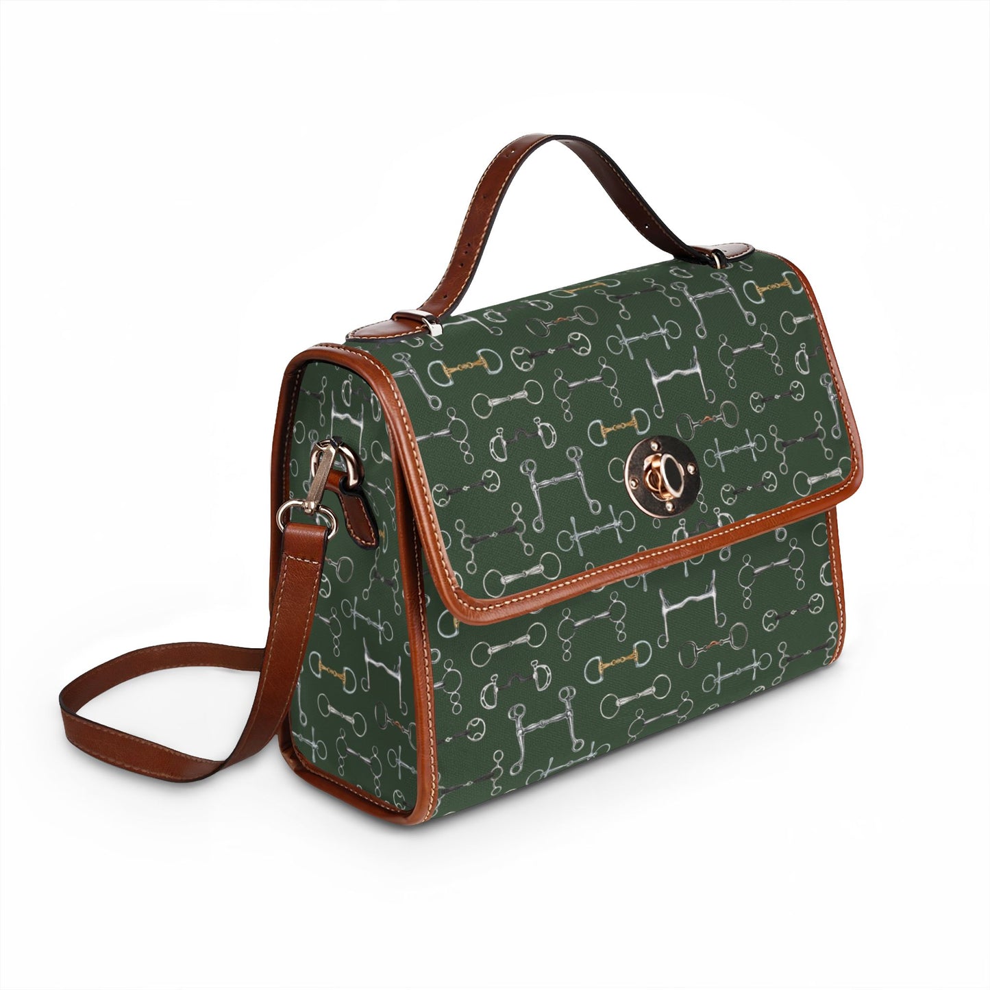 Canvas Handbag — Green Bits