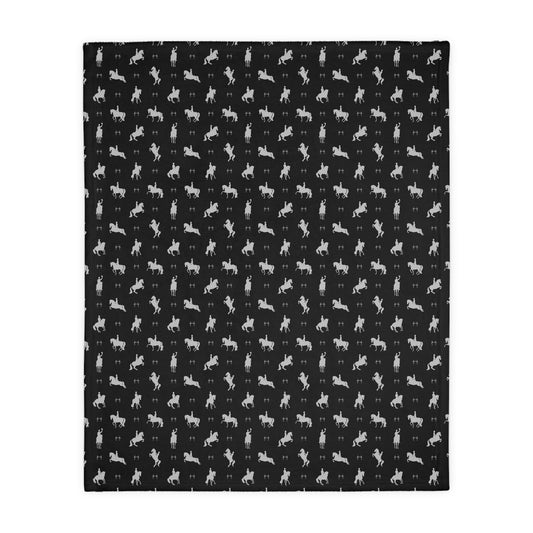 Velveteen Blanket (Two-Sided Print) - Dressage movements / Dressage letters