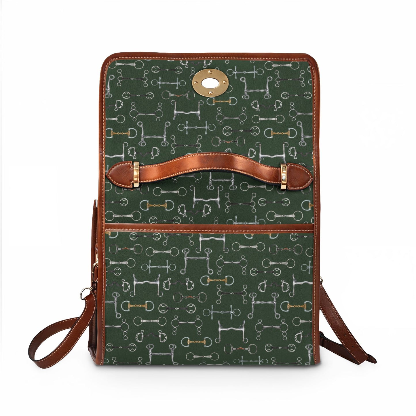 Canvas Handbag — Green Bits