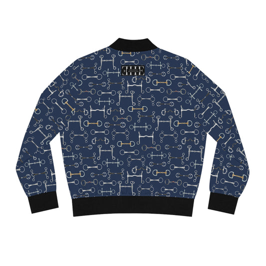 Bomber Jacket - Bits Blue - Womens