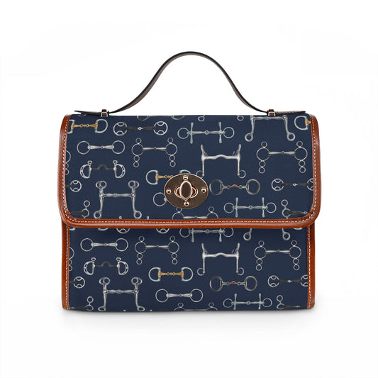 Canvas Handbag — Blue Bits