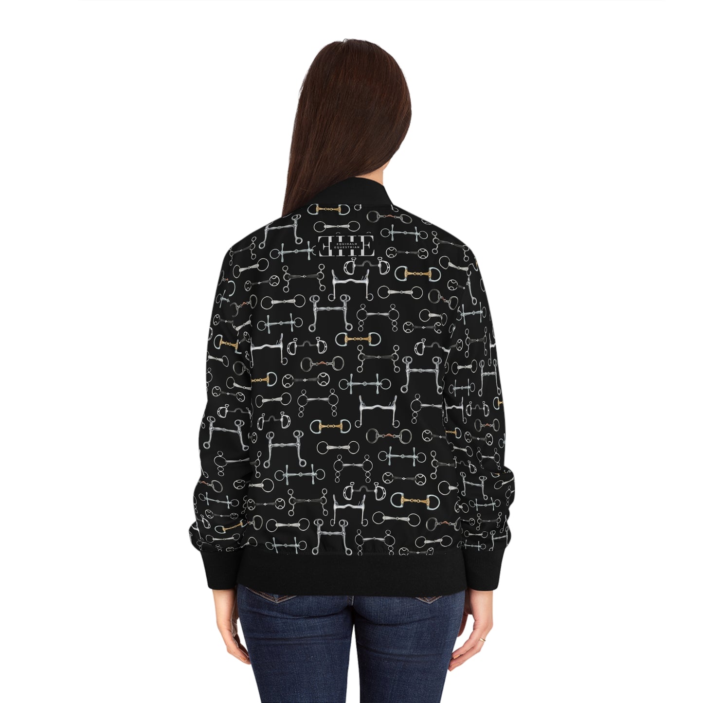 Bomber Jacket - Bits Bits Bits - Black - Womens