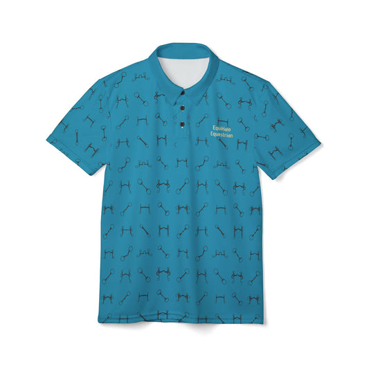 Unisex Polo Shirt - Bits & More Bits Turquoise