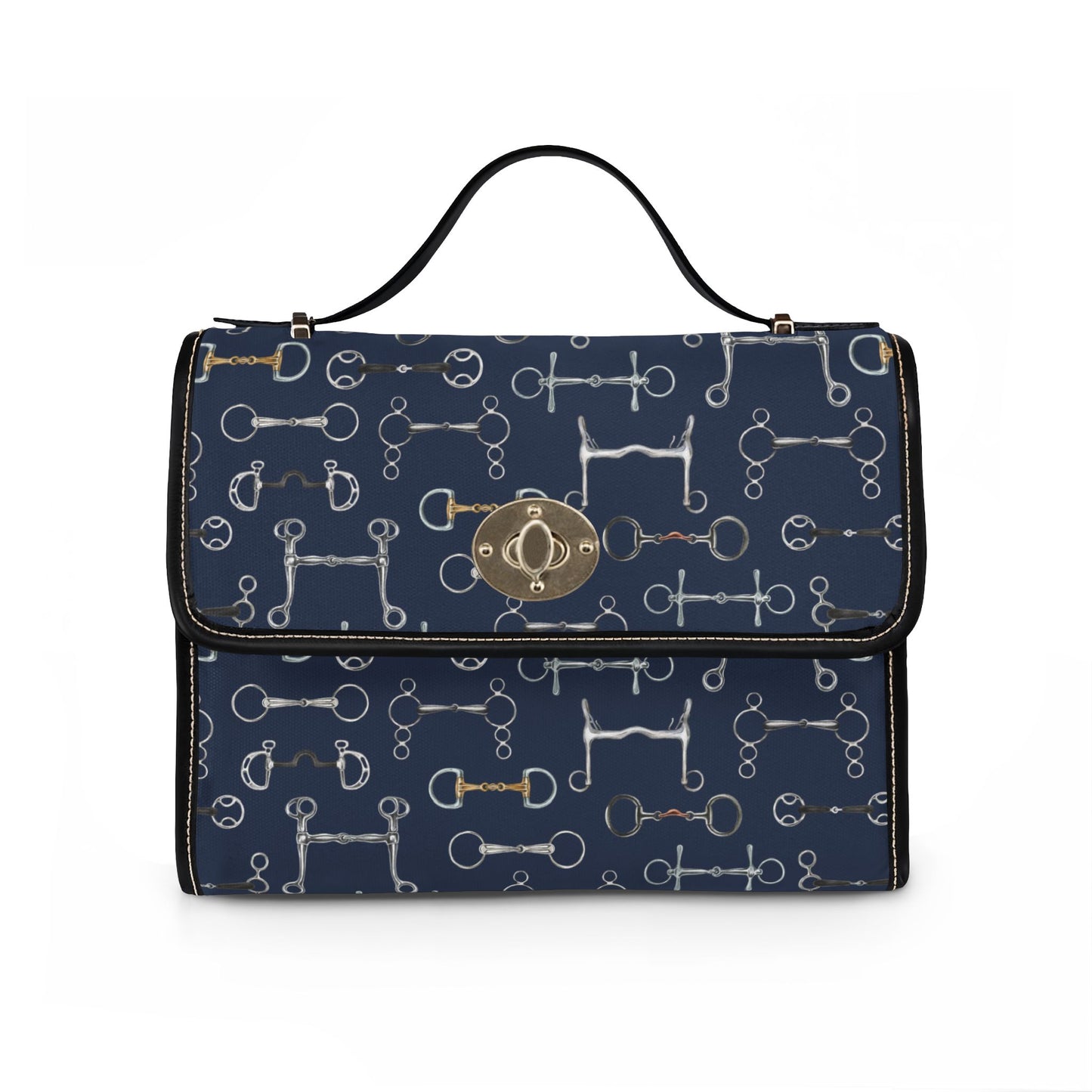 Canvas Handbag — Blue Bits