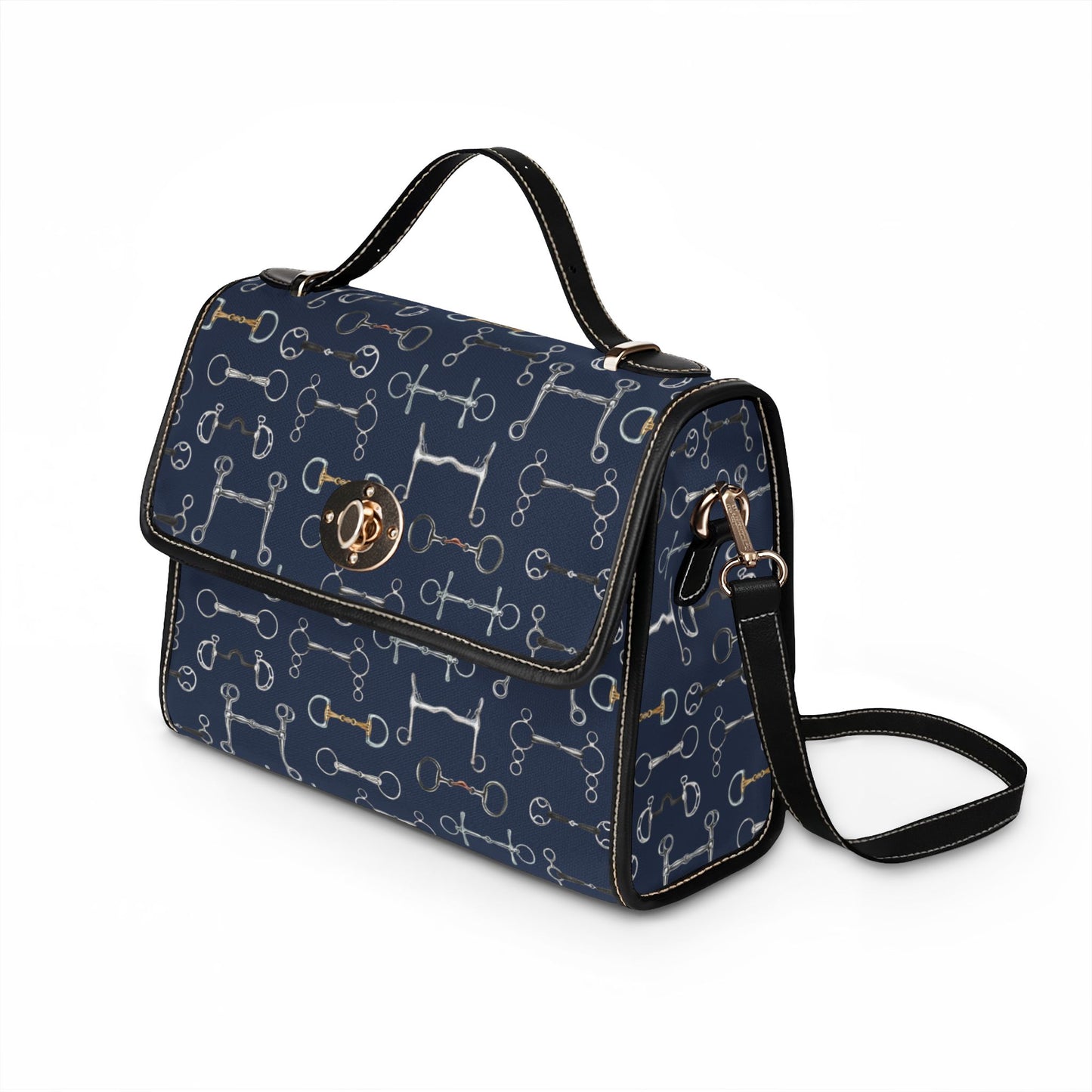Canvas Handbag — Blue Bits