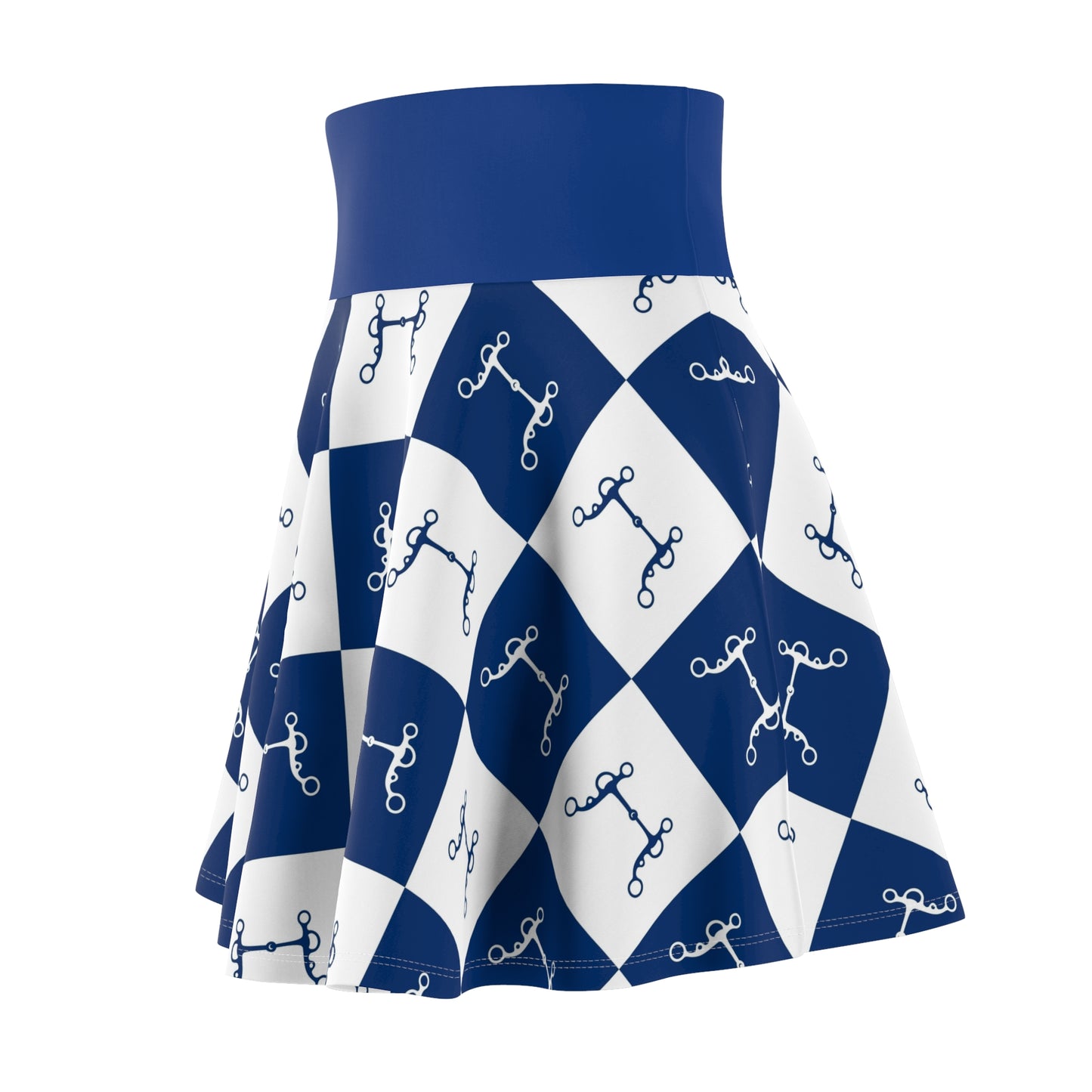 Women's Skirt - Blue Checkers Bit