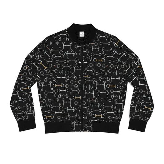 Bomber Jacket - Bits Bits Bits - Black - Womens