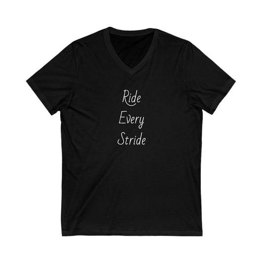 Shirt - Ride Every Stride (Front) Amateur AF (Back) V-Neck Tee