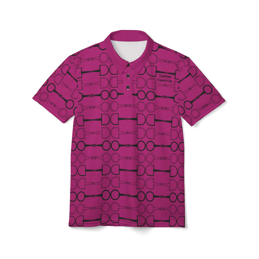 Unisex Polo Shirt - Bits Bits Bits Bits - Pink