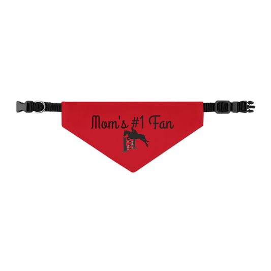 Pet Collar - Mom's #1 Fan - Jumpers Dark Red