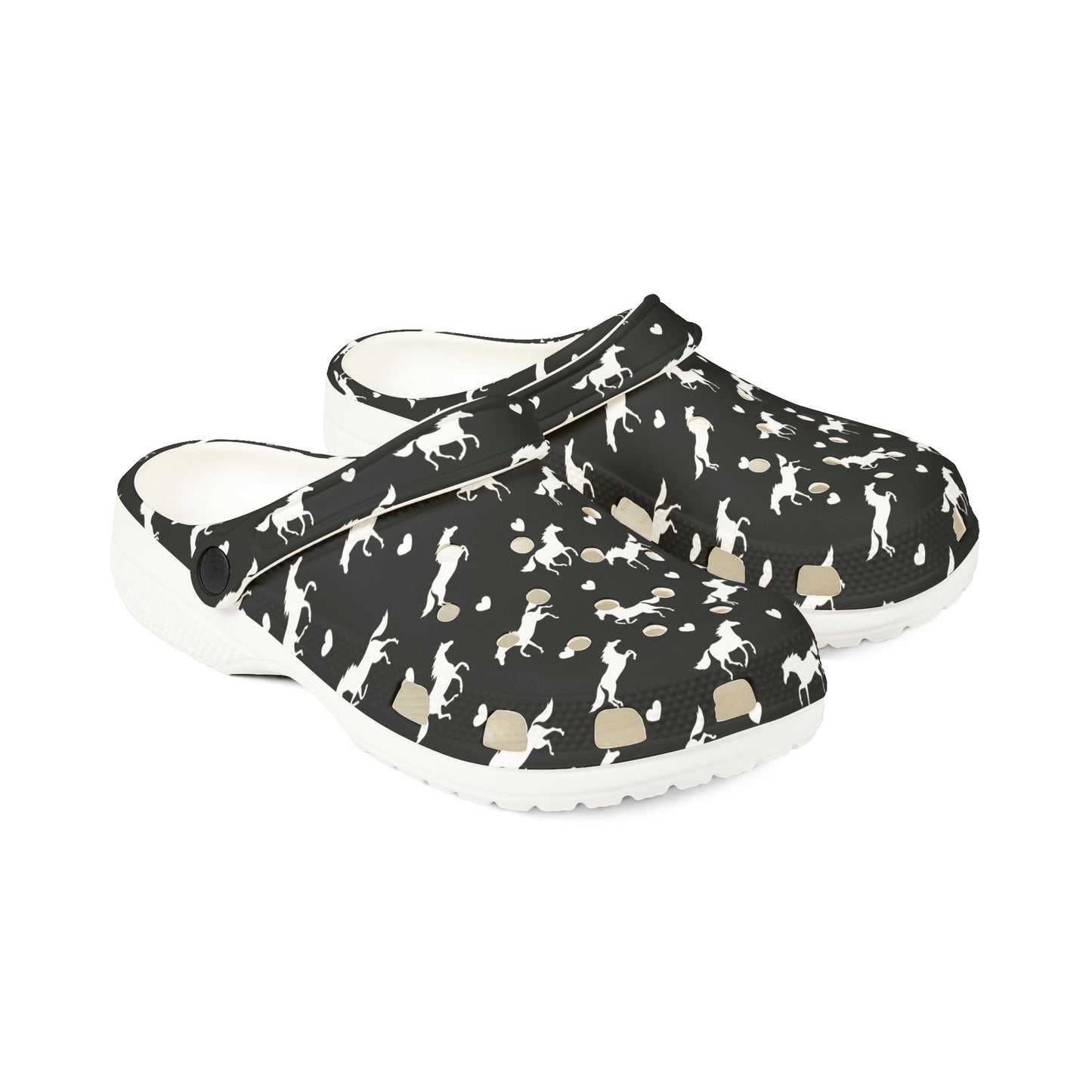 Crocs Style Shoe - Horses and Hearts