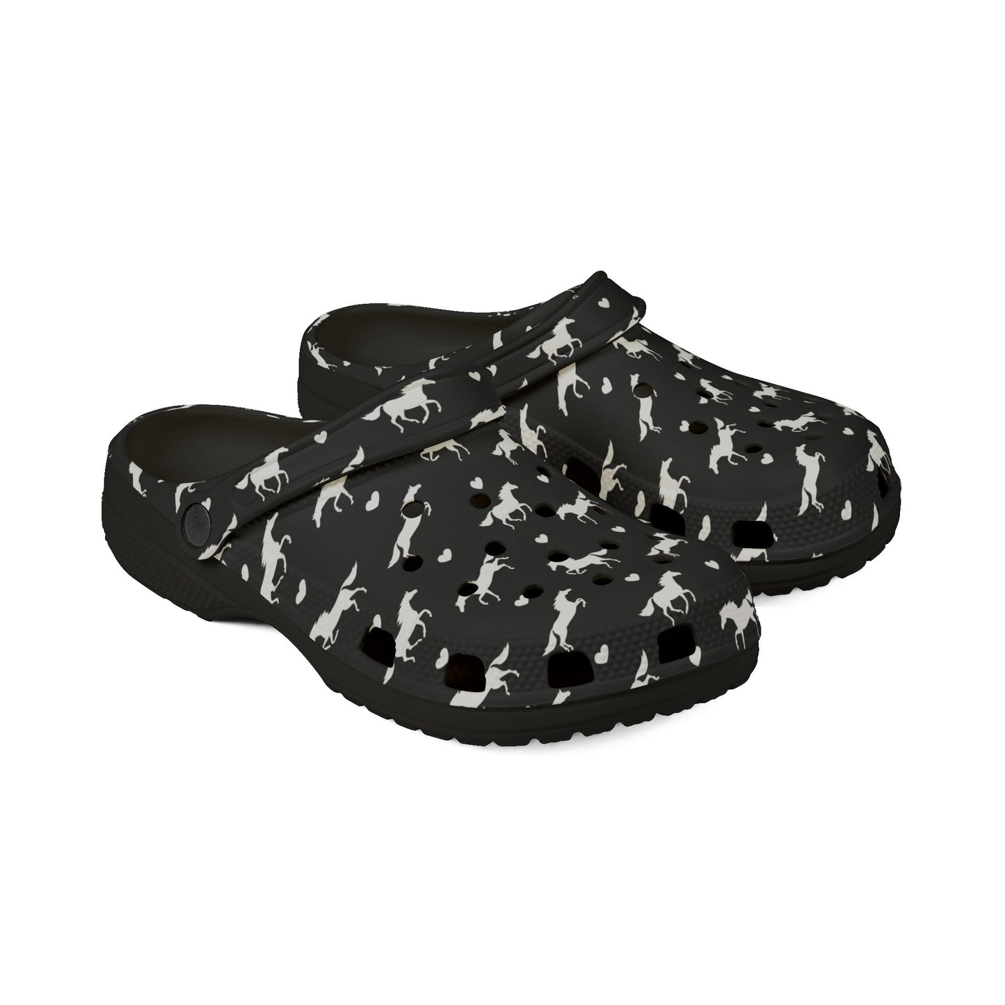 Crocs Style Shoe - Horses and Hearts