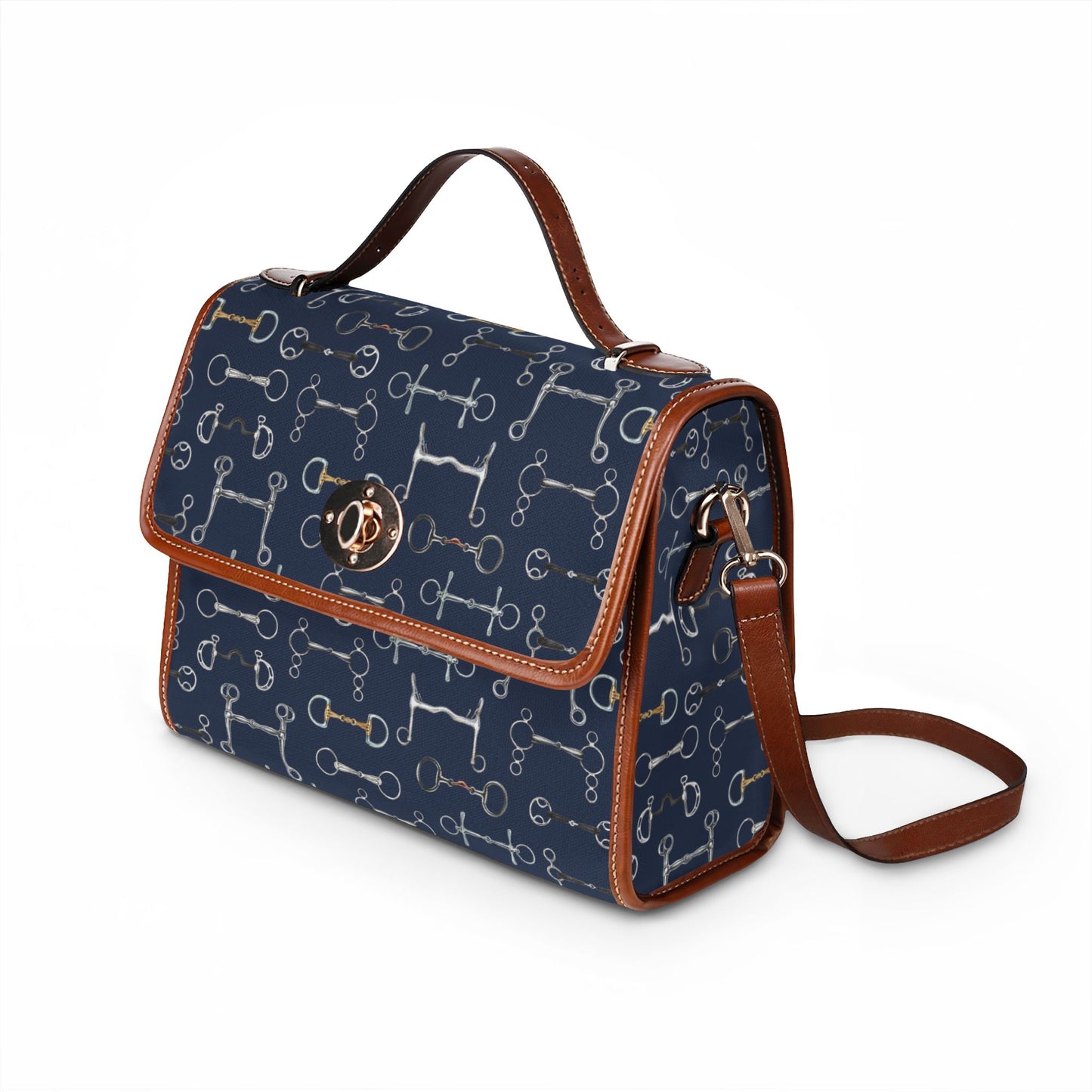 Canvas Handbag — Blue Bits