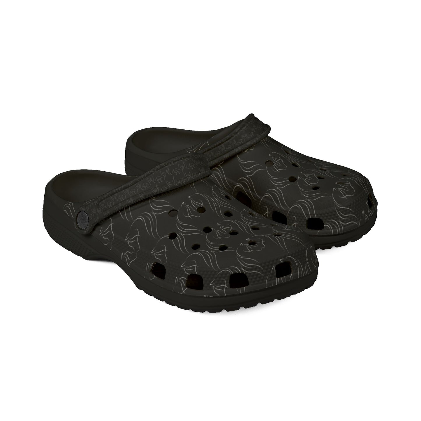 Crocs Style Shoe - Horse Heads