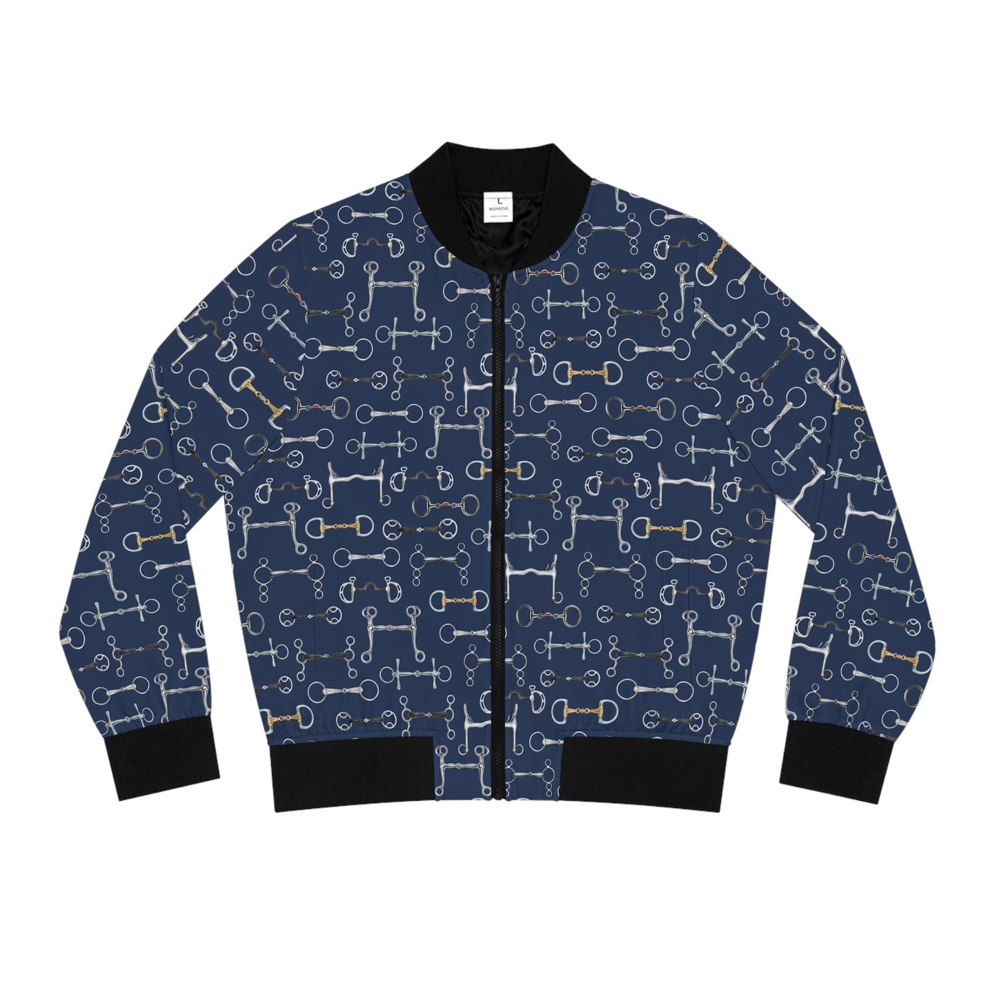 Bomber Jacket - Bits Blue - Womens