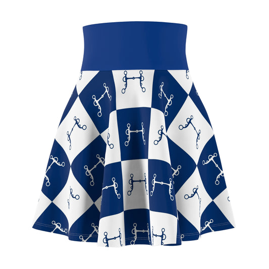 Women's Skirt - Blue Checkers Bit