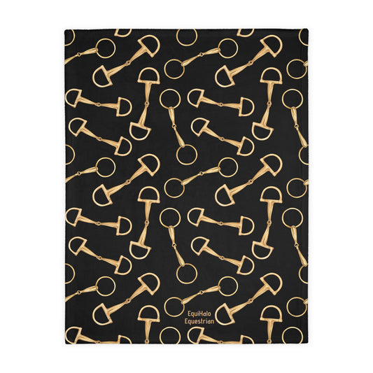 Velveteen Blanket (Two-sided print) - Old Money / Gold Bits