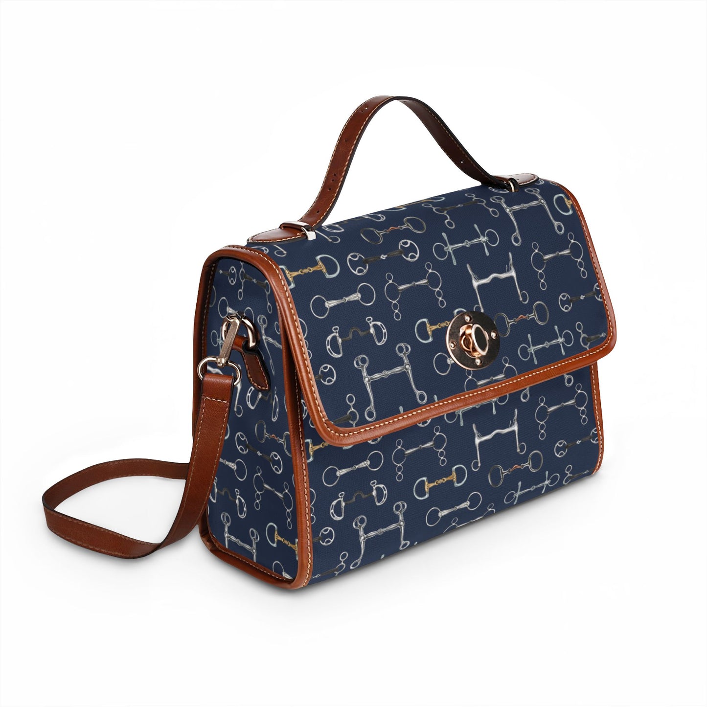 Canvas Handbag — Blue Bits