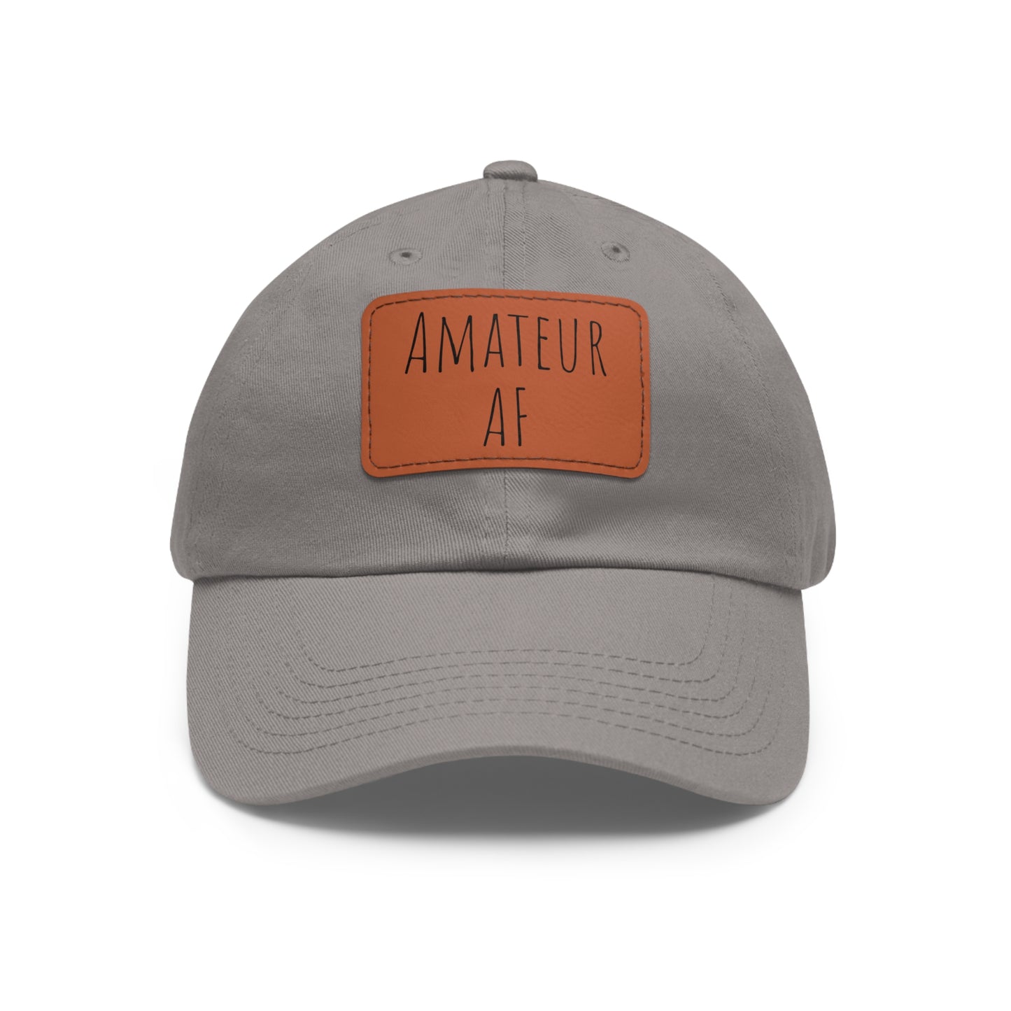 Hat with Leather Patch (Rectangle) - Amateur AF