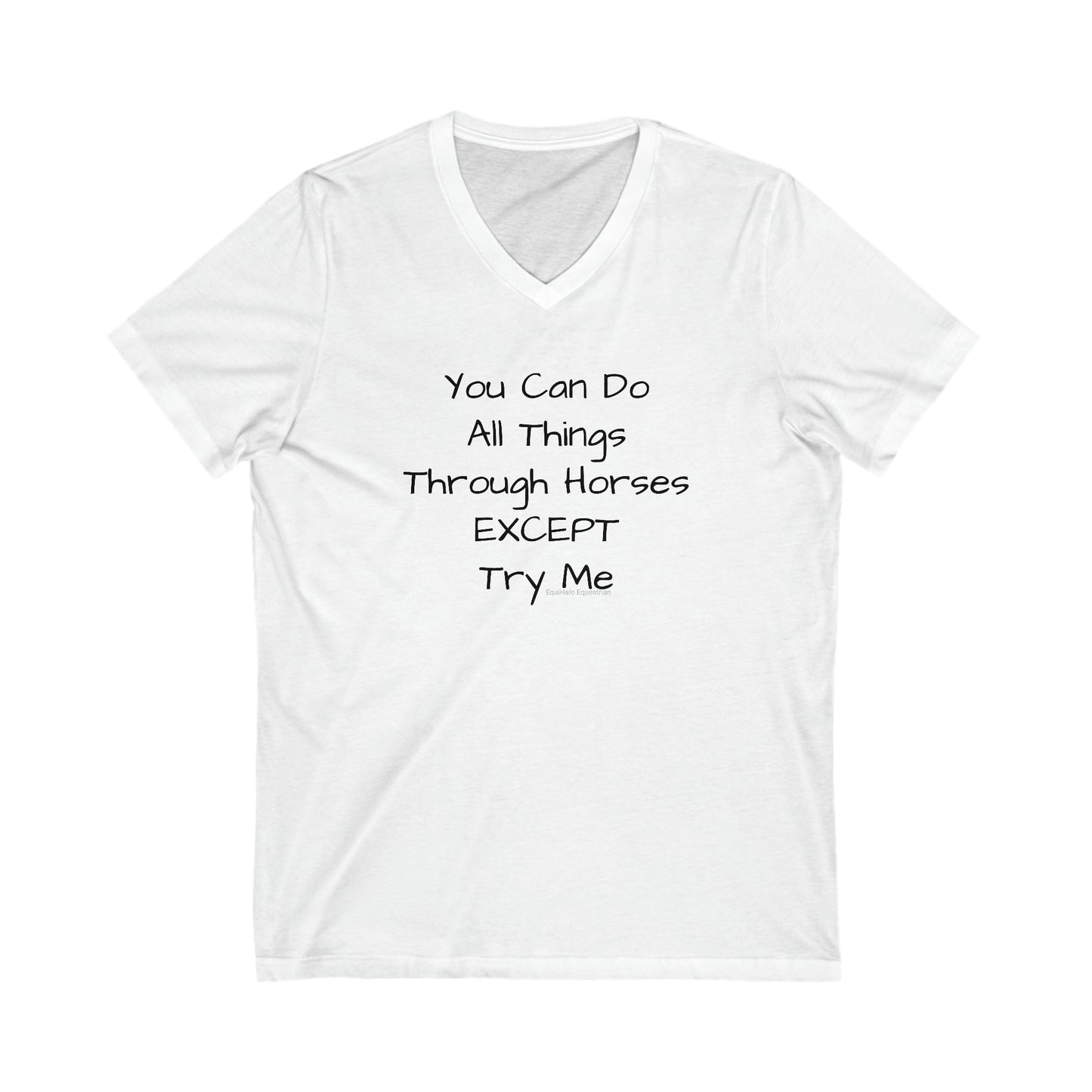 Shirt - You Can Do All Things Through Horses EXCEPT Try Me (V Neck Relaxed)