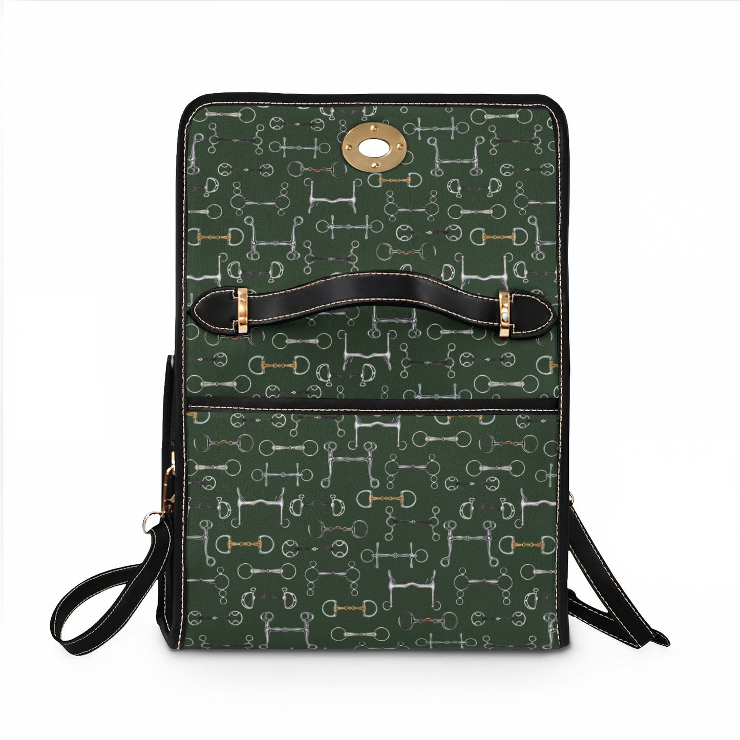Canvas Handbag — Green Bits