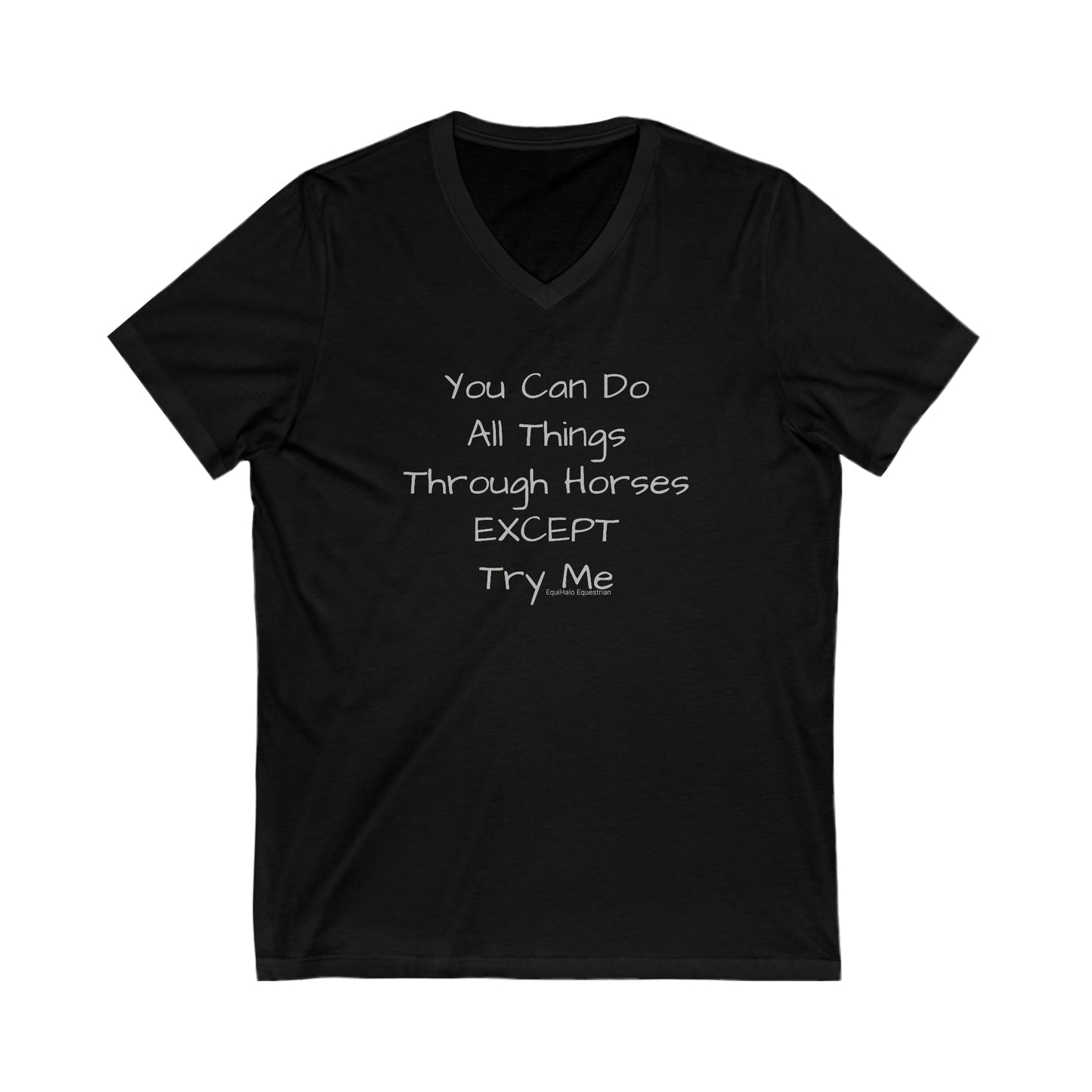 Shirt - You Can Do All Things Through Horses EXCEPT Try Me (V Neck Relaxed)