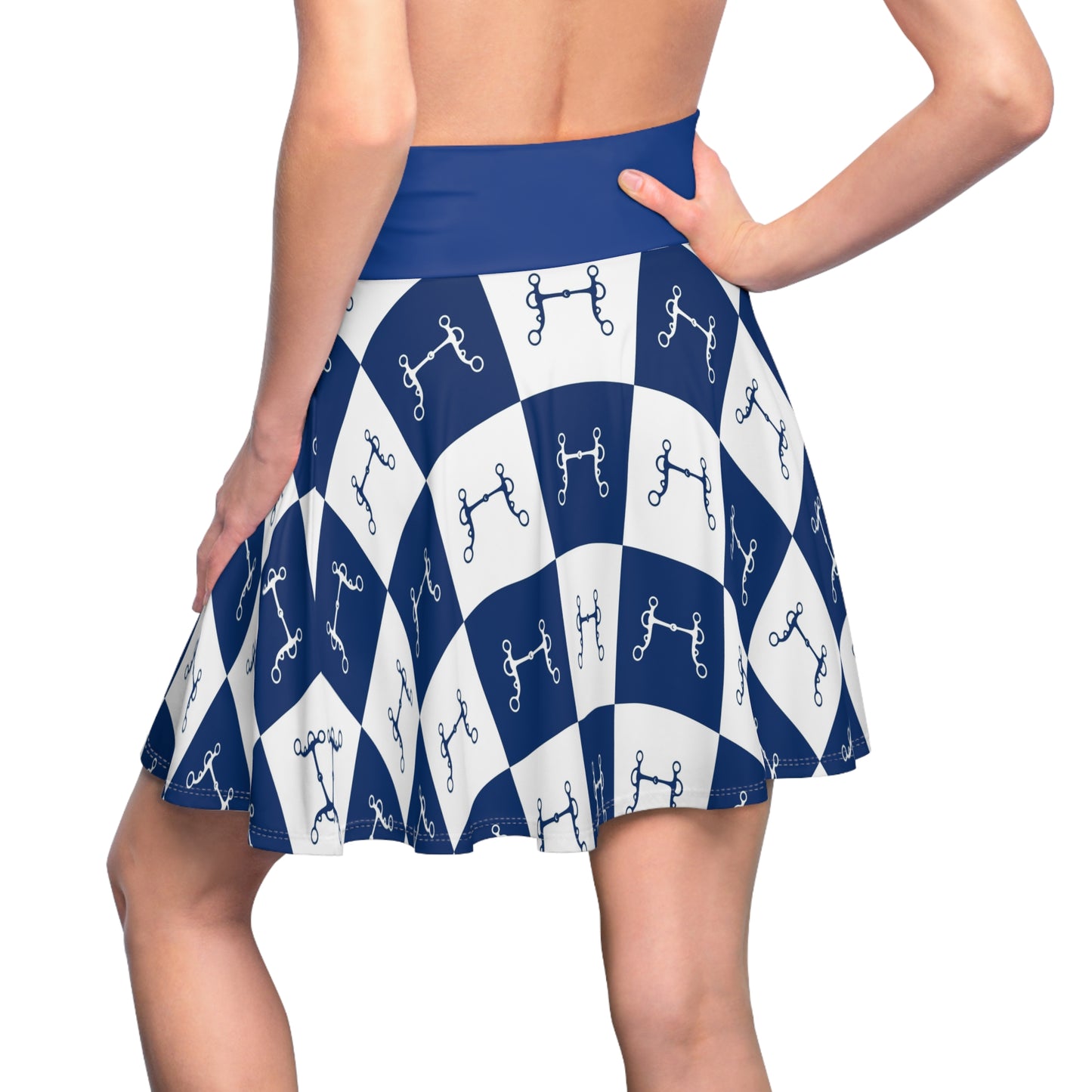 Women's Skirt - Blue Checkers Bit