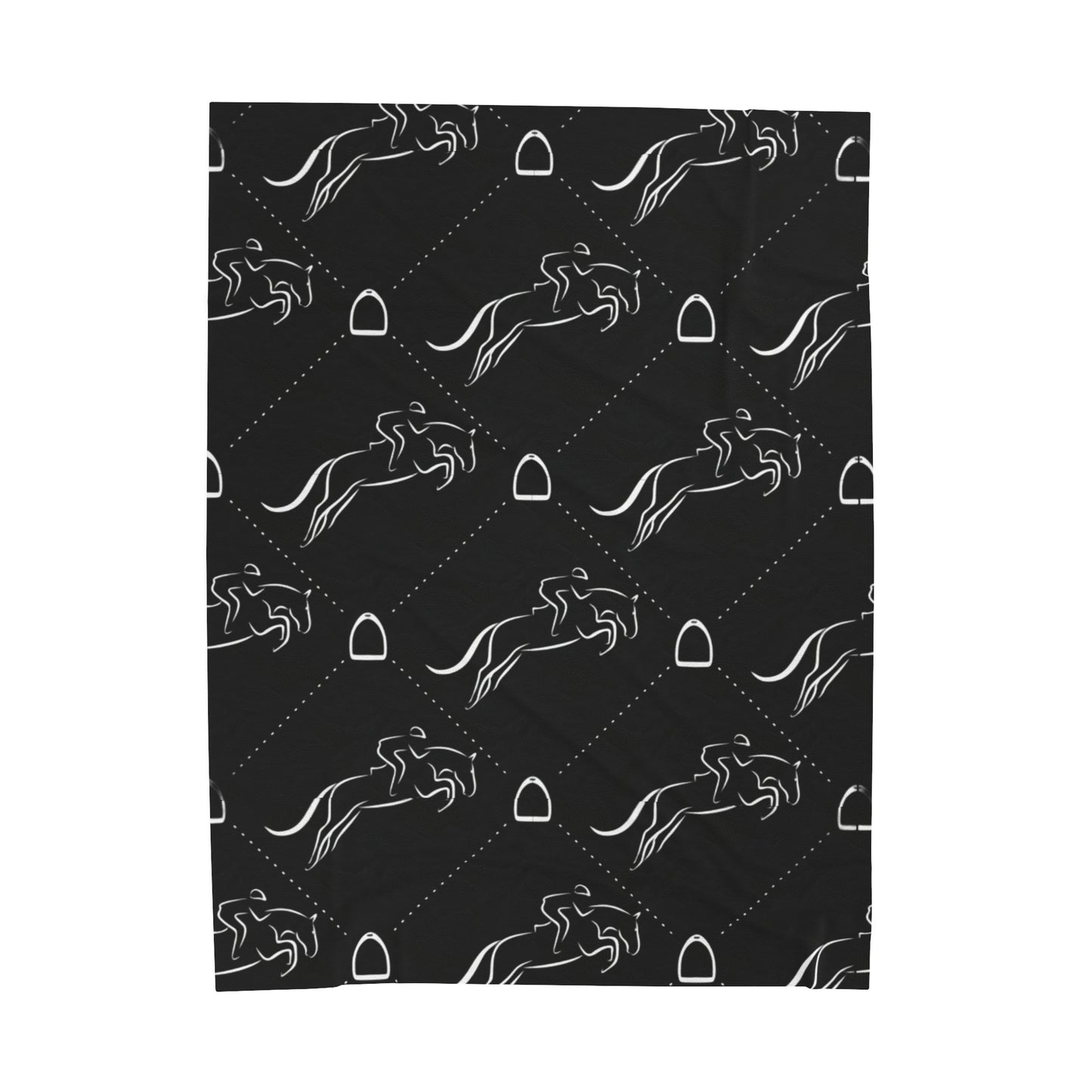 Velveteen Plush Blanket - Jumper Black V1