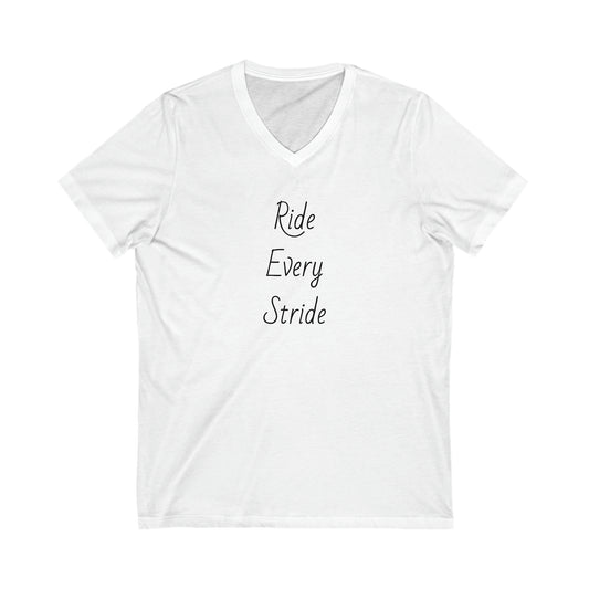 Shirt - Ride Every Stride (Front) Amateur AF (Back) V-Neck Tee