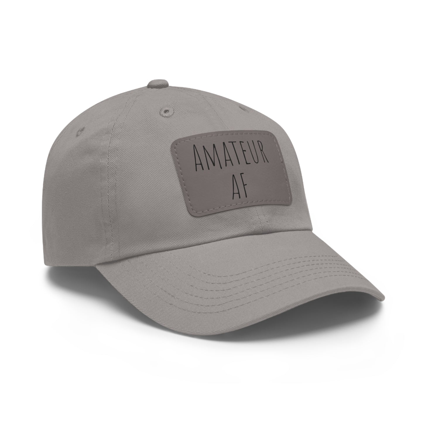 Hat with Leather Patch (Rectangle) - Amateur AF