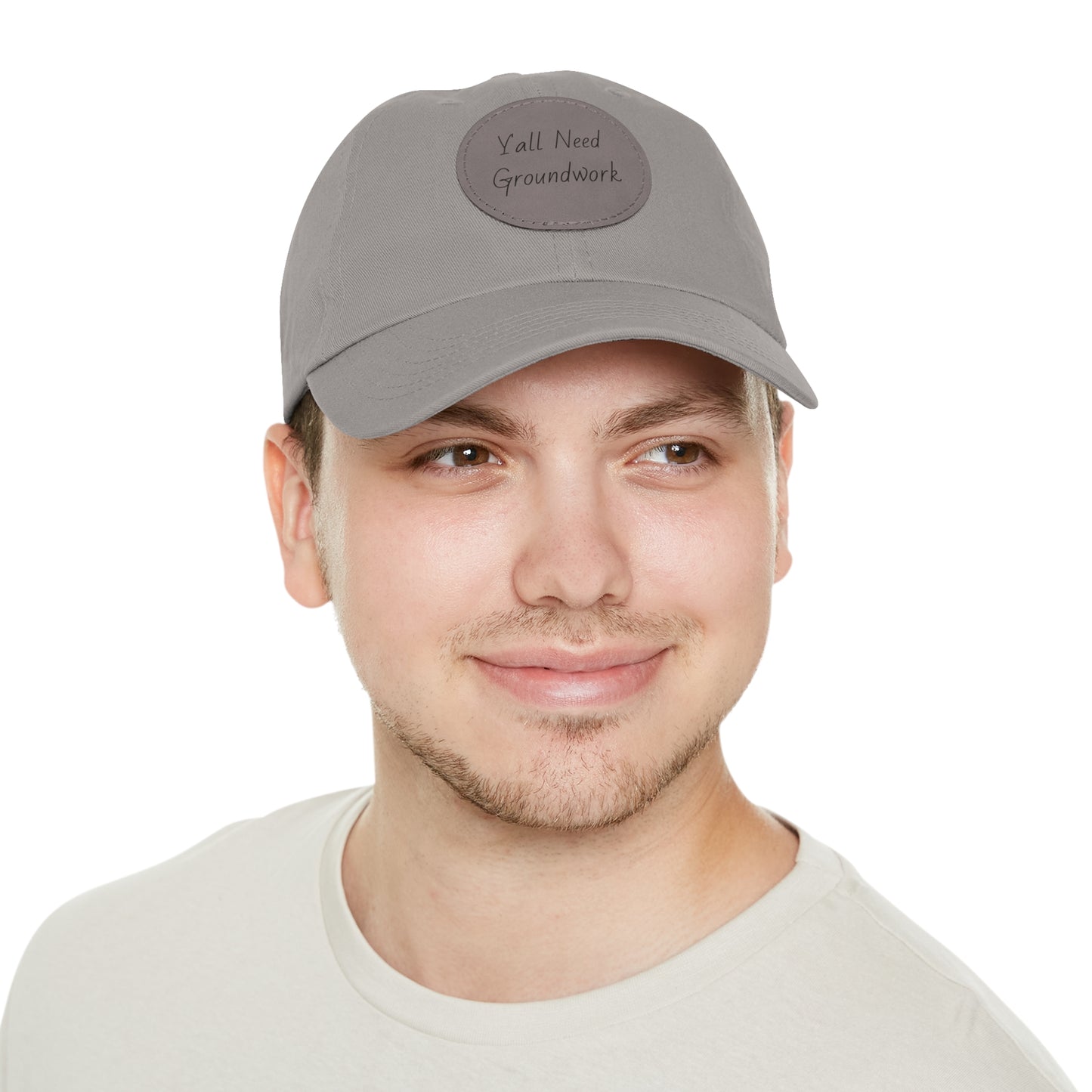 Hat with Leather Patch (Round) - Yall Need Groundwork