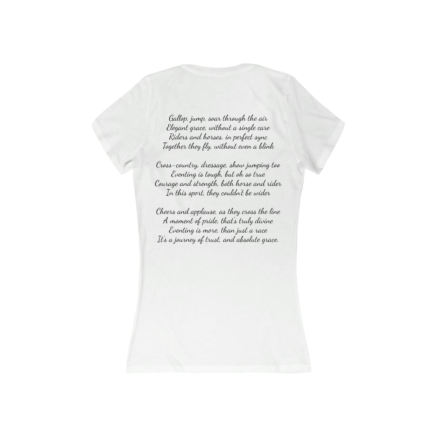 Shirt - Eventer Poem Version 2 (Back) V-Neck Tee