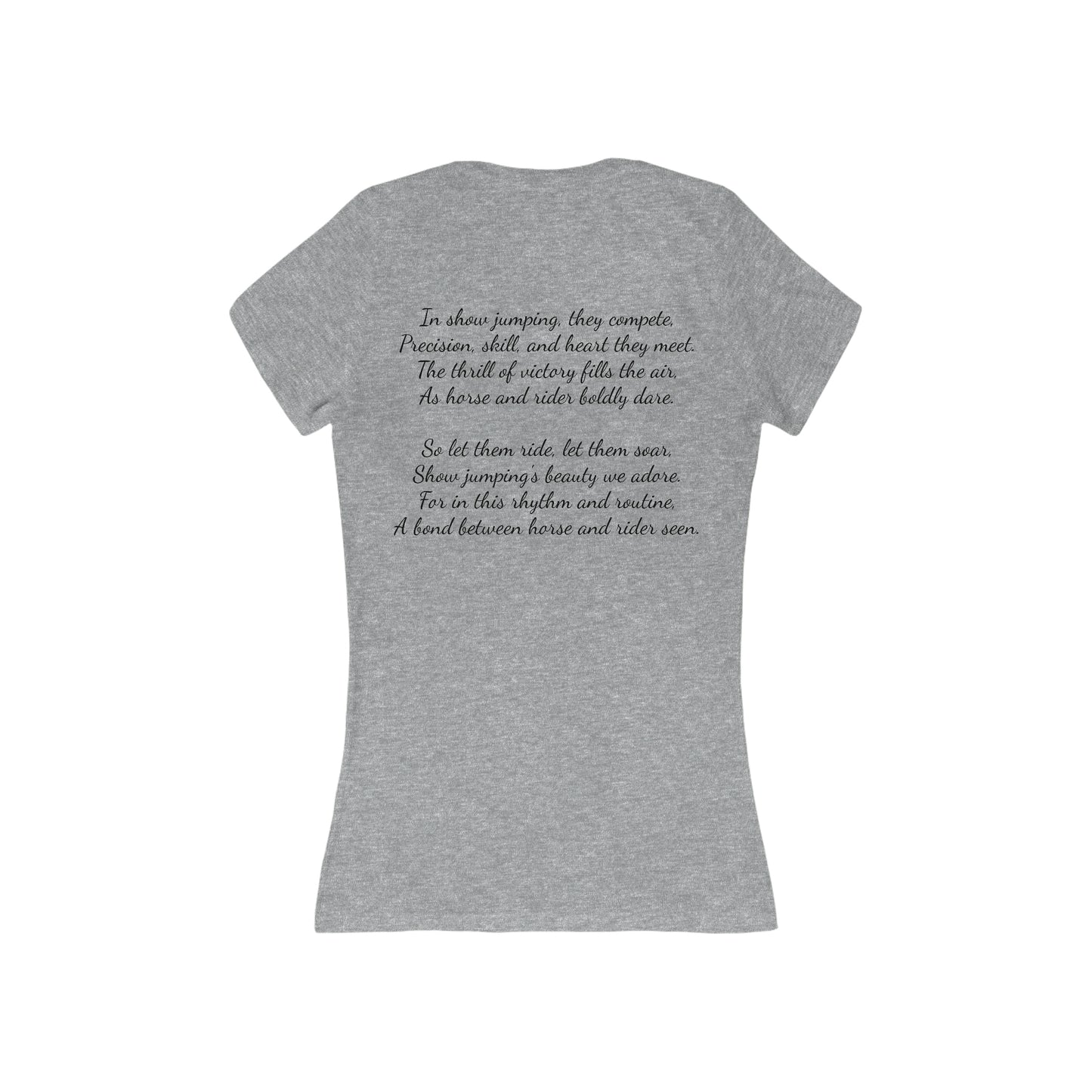 Shirt - Show Jumper Poem (Back) V-Neck Tee