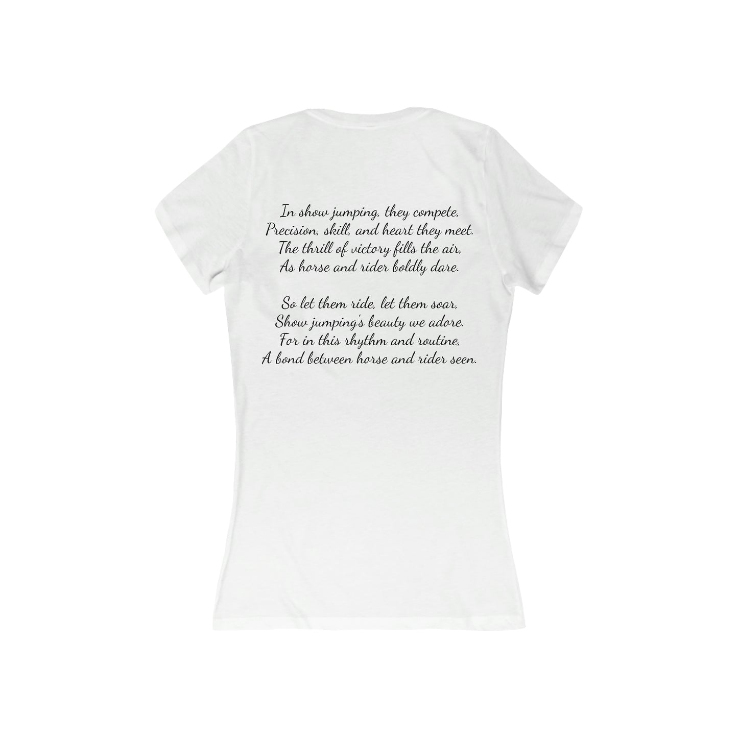 Shirt - Show Jumper Poem (Back) V-Neck Tee