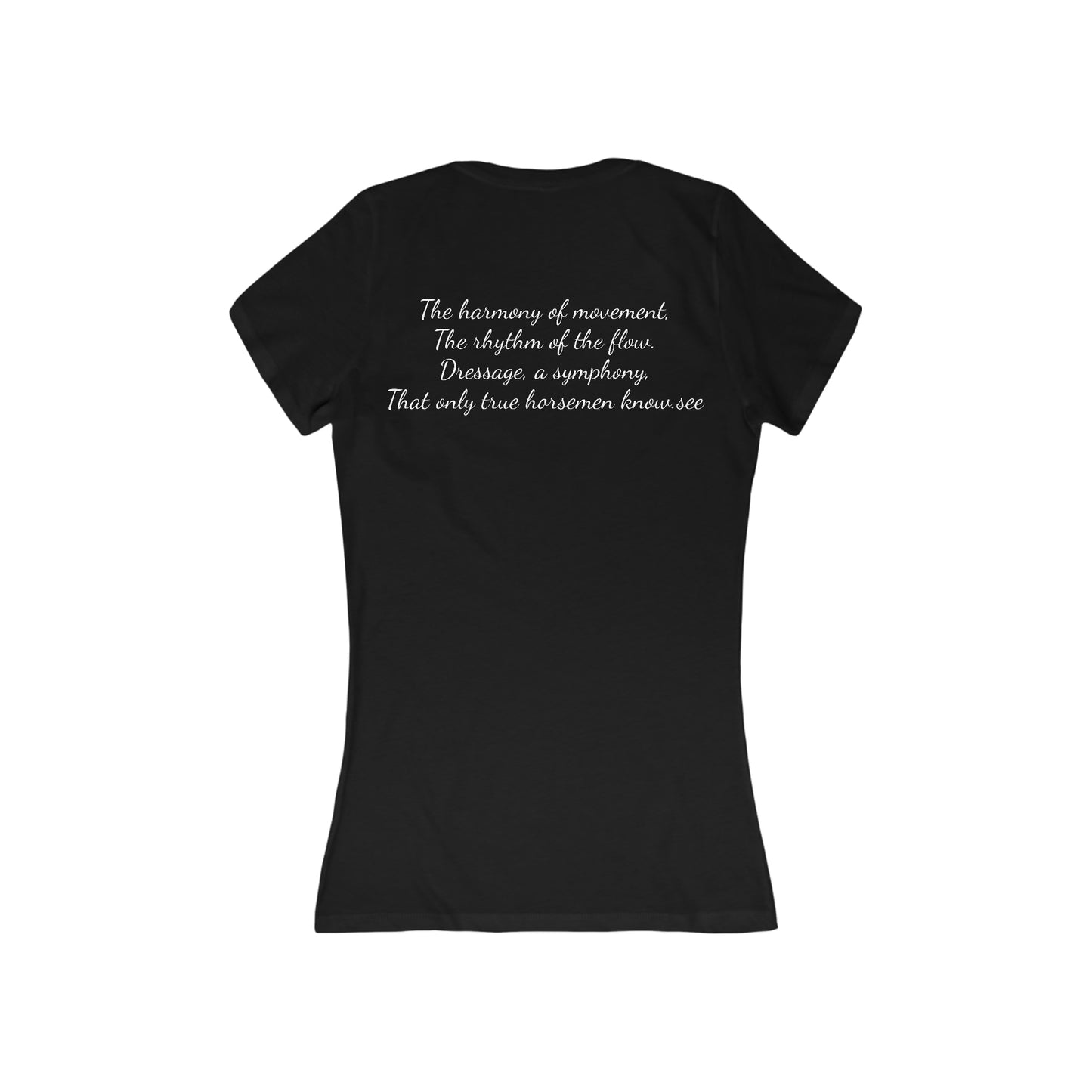 Shirt - Dressage Poem Version 2 (Back) V-Neck Tee