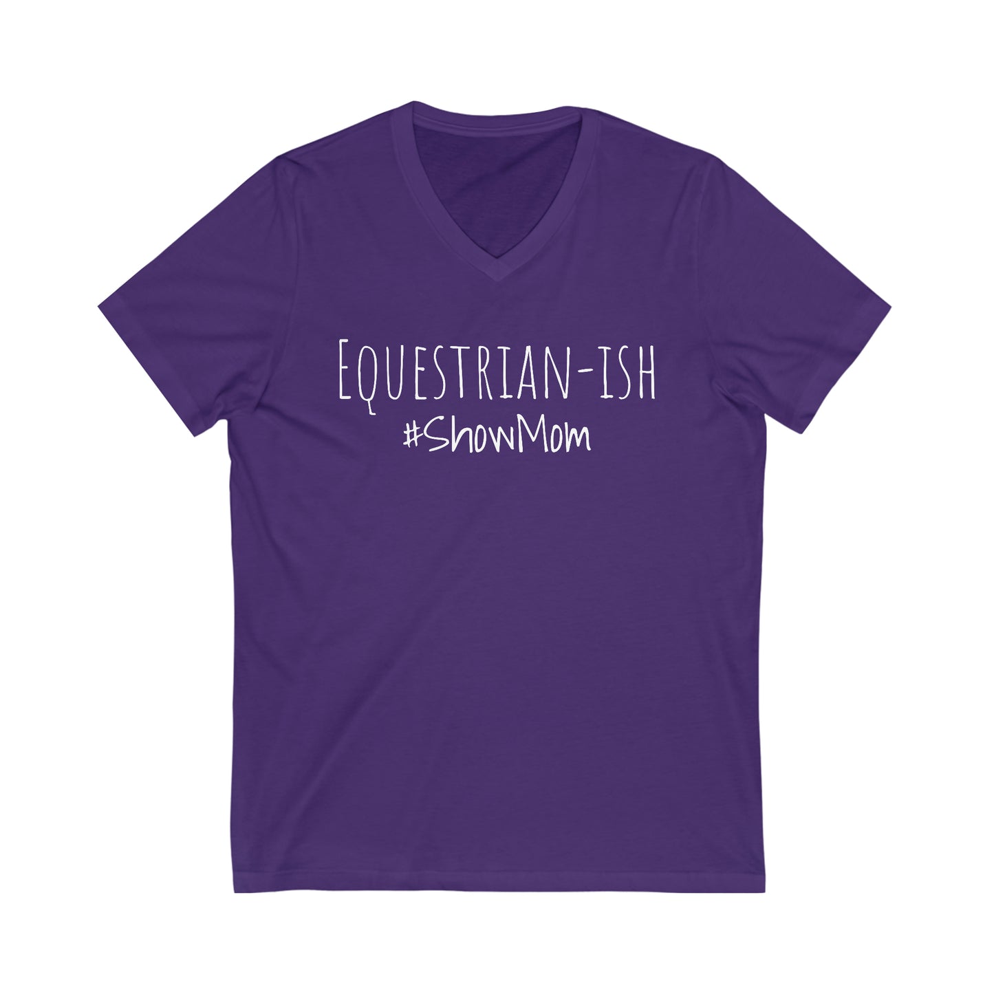 Shirt Short Sleeve V-Neck - Equestrian-ish, #ShowMom