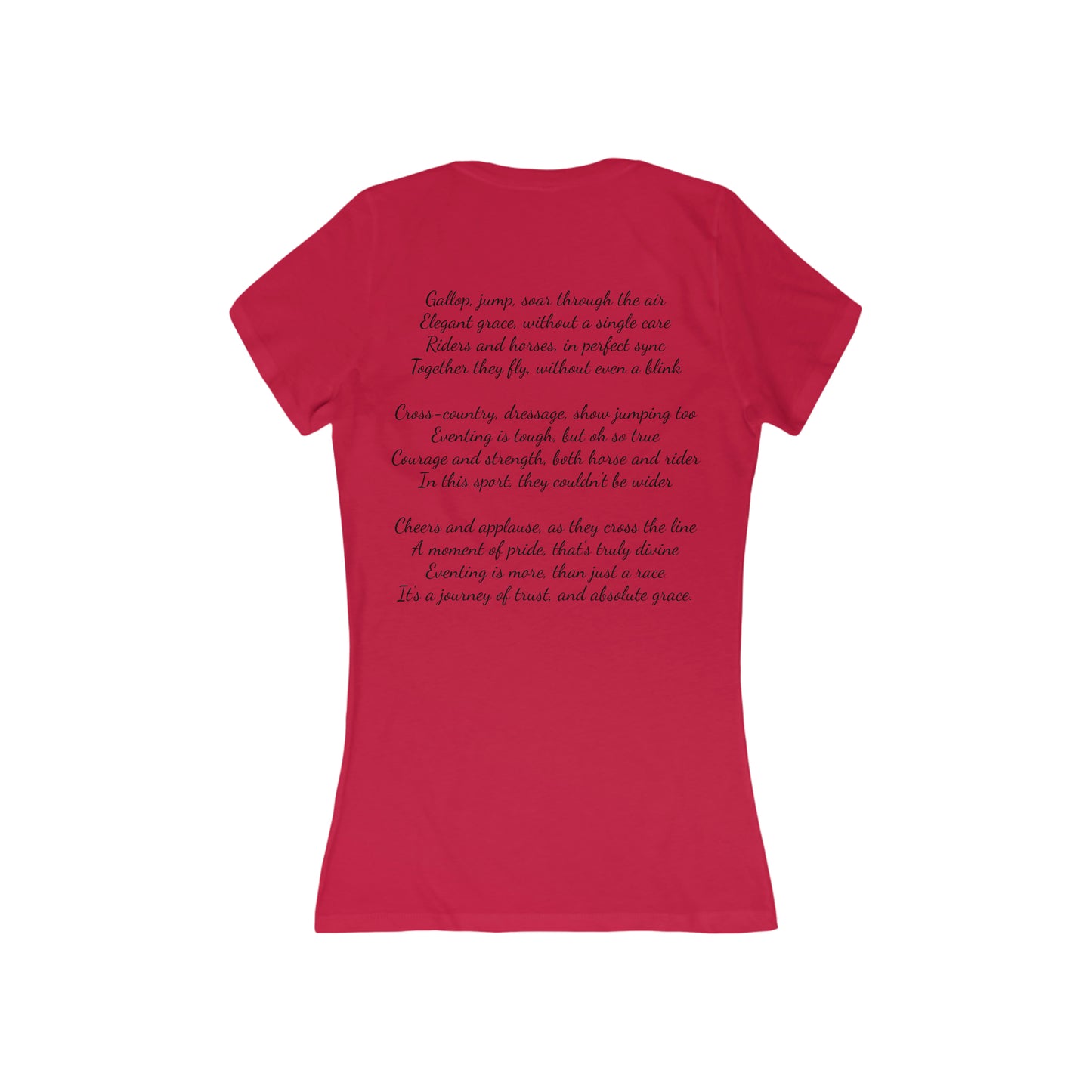 Shirt - Eventer Poem Version 2 (Back) V-Neck Tee