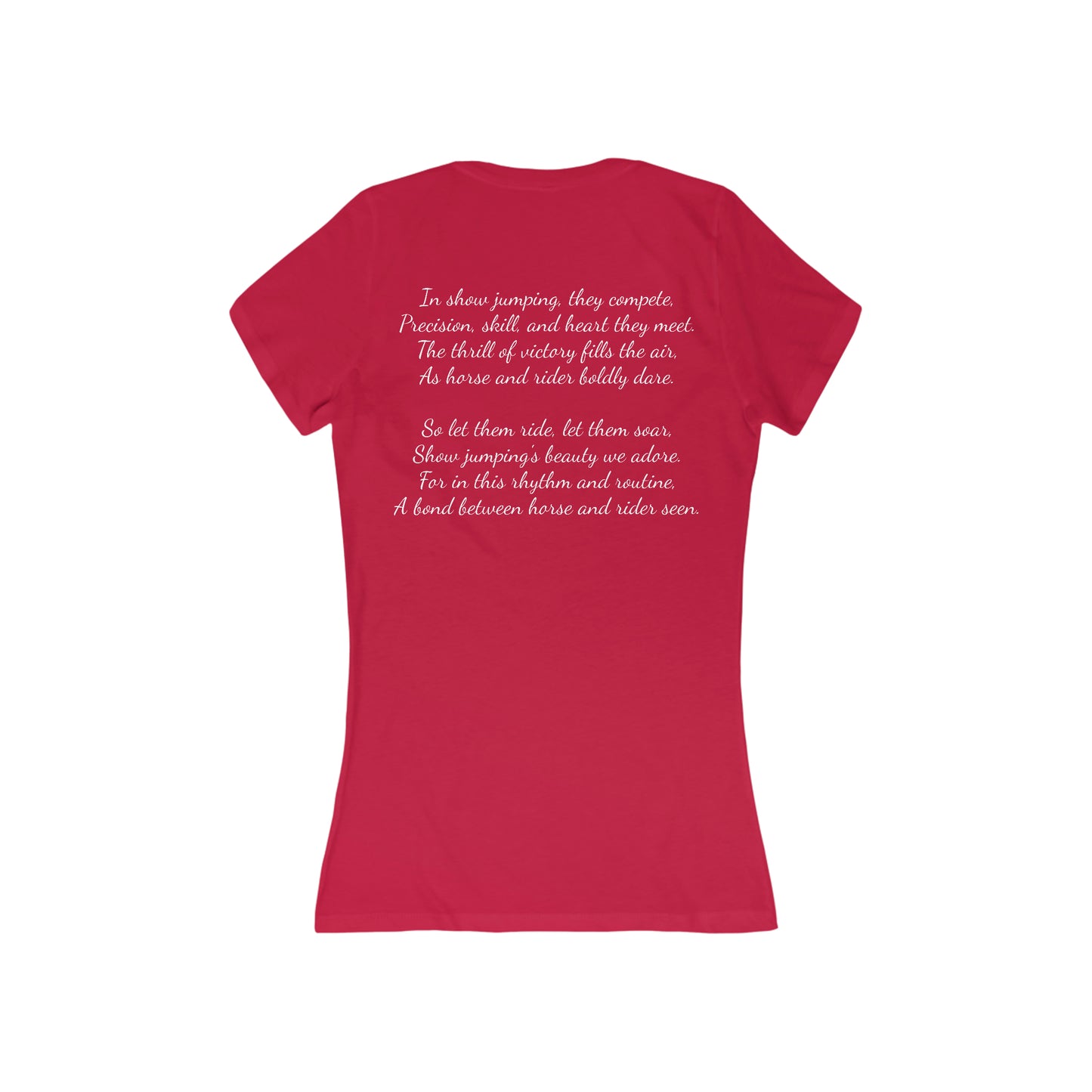 Shirt - Show Jumper Poem (Back) V-Neck Tee