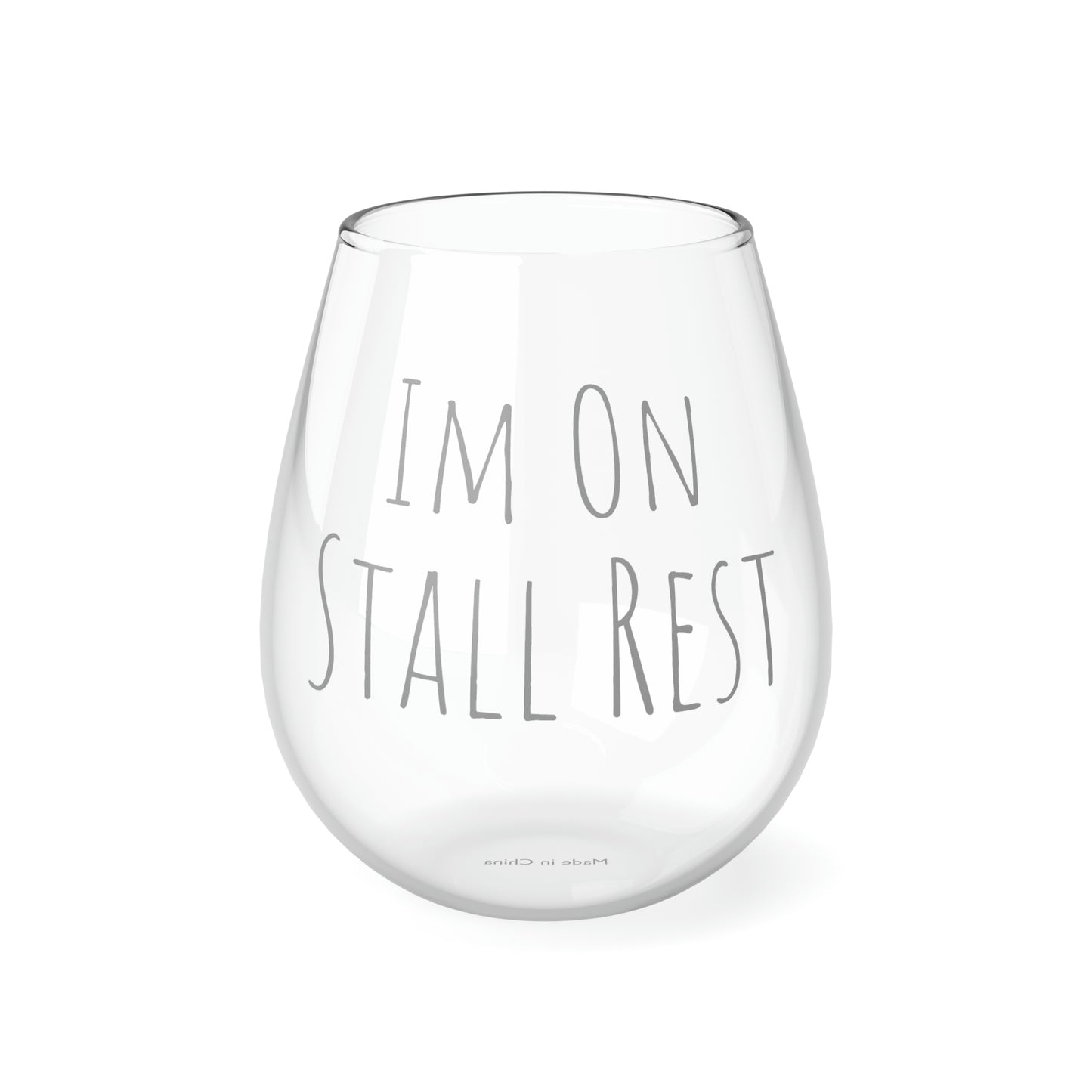 Wine Glass, 11.75oz - Im On Stall Rest