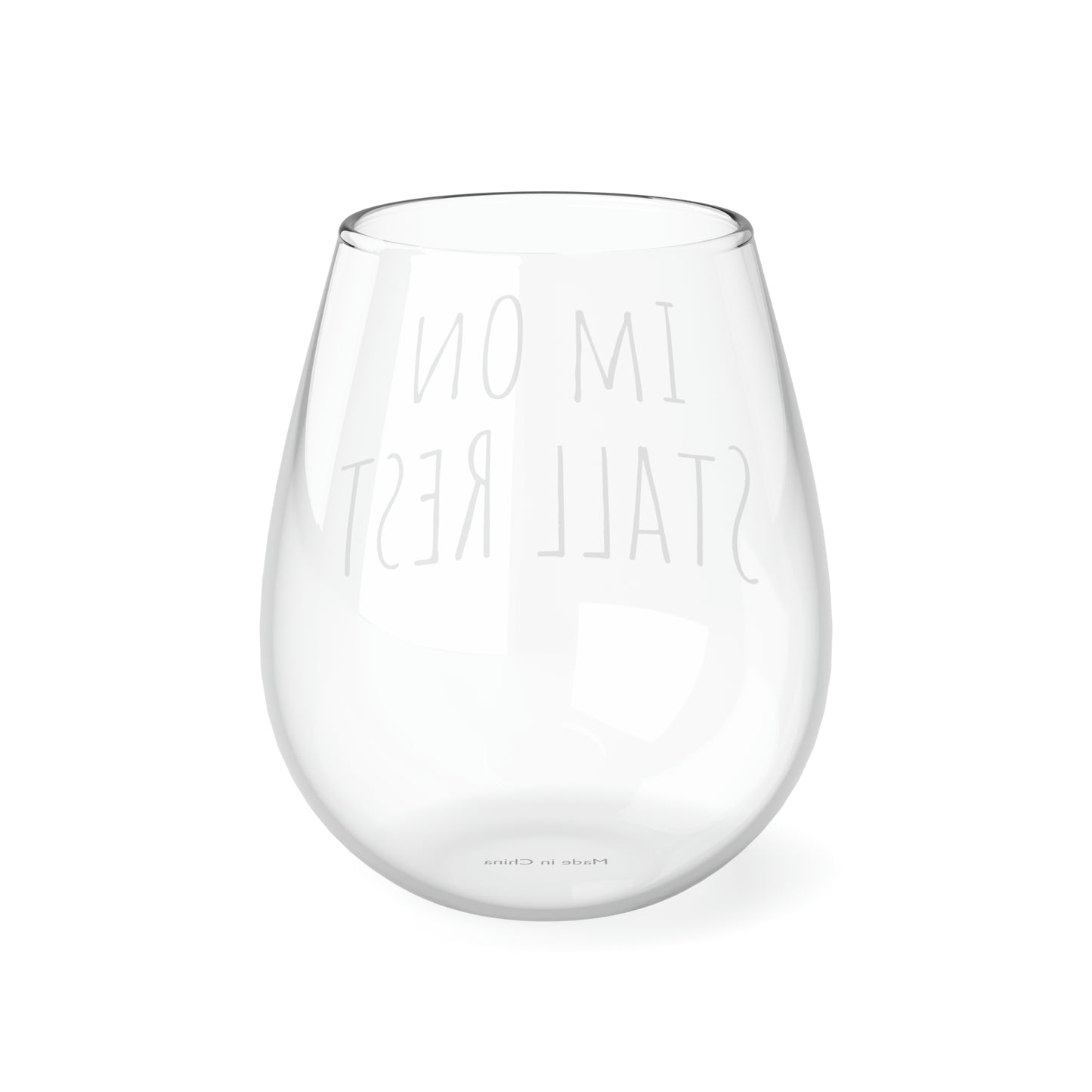 Wine Glass, 11.75oz - Im On Stall Rest