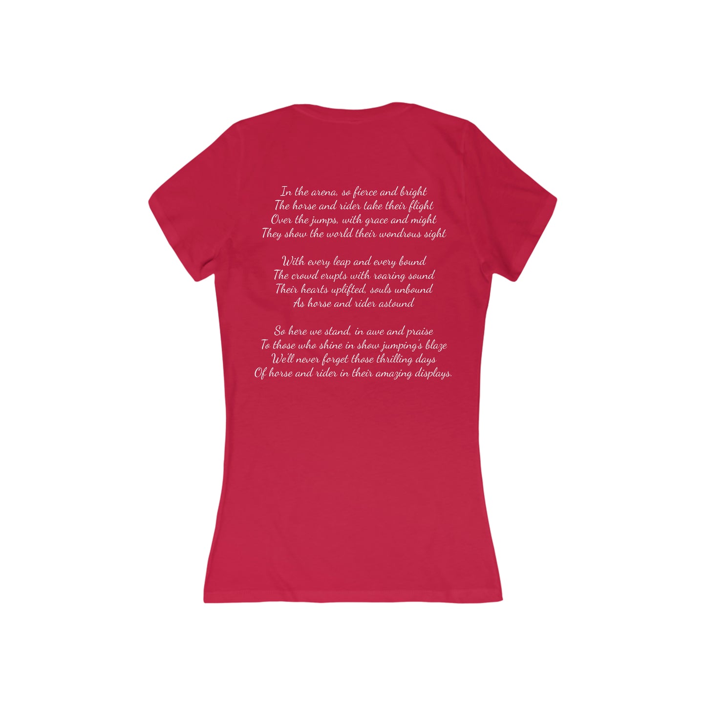 Shirt - Show Jumper Poem Version 2 (Back) V-Neck Tee